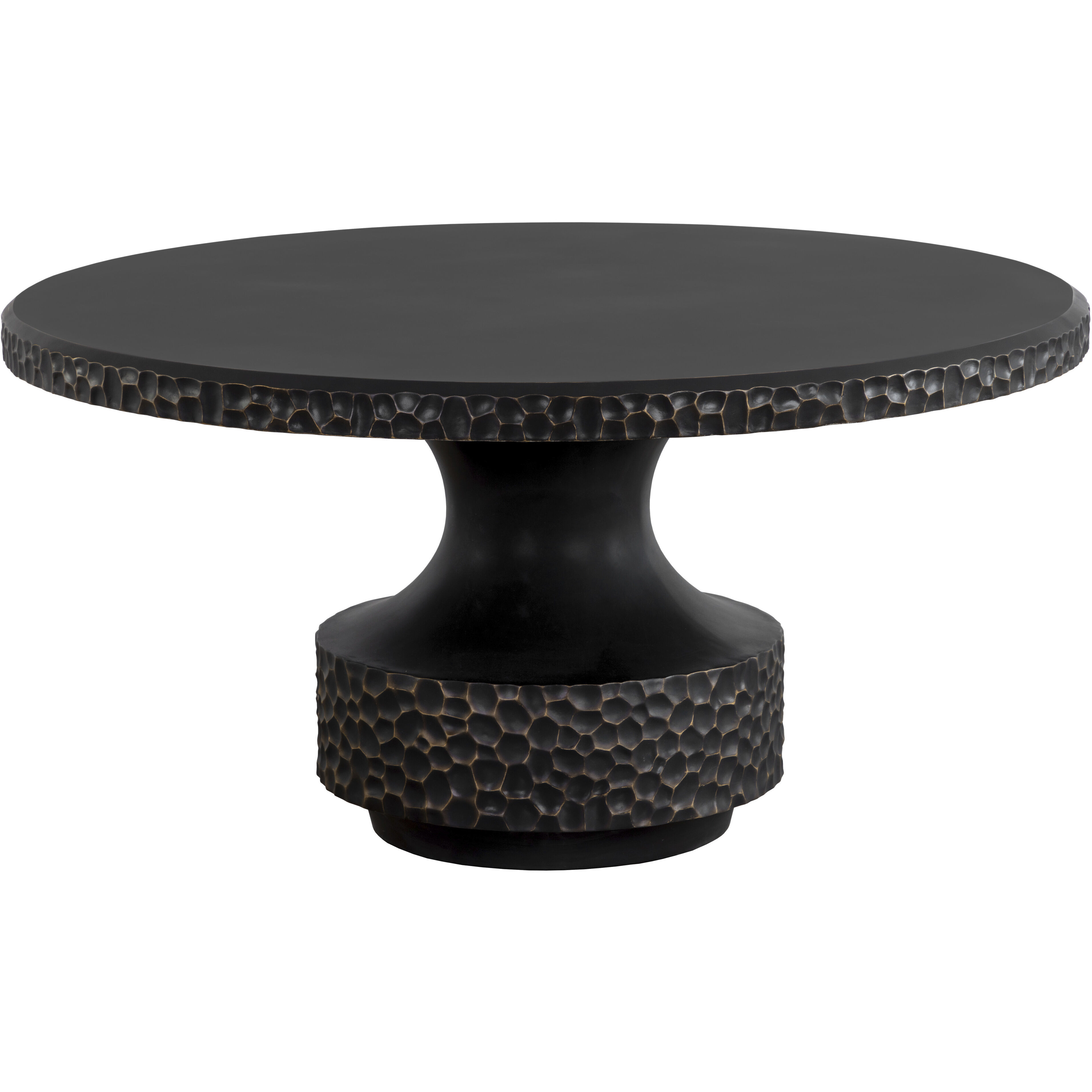 Mersin 59 X 59 inch Black Outdoor Dining Table